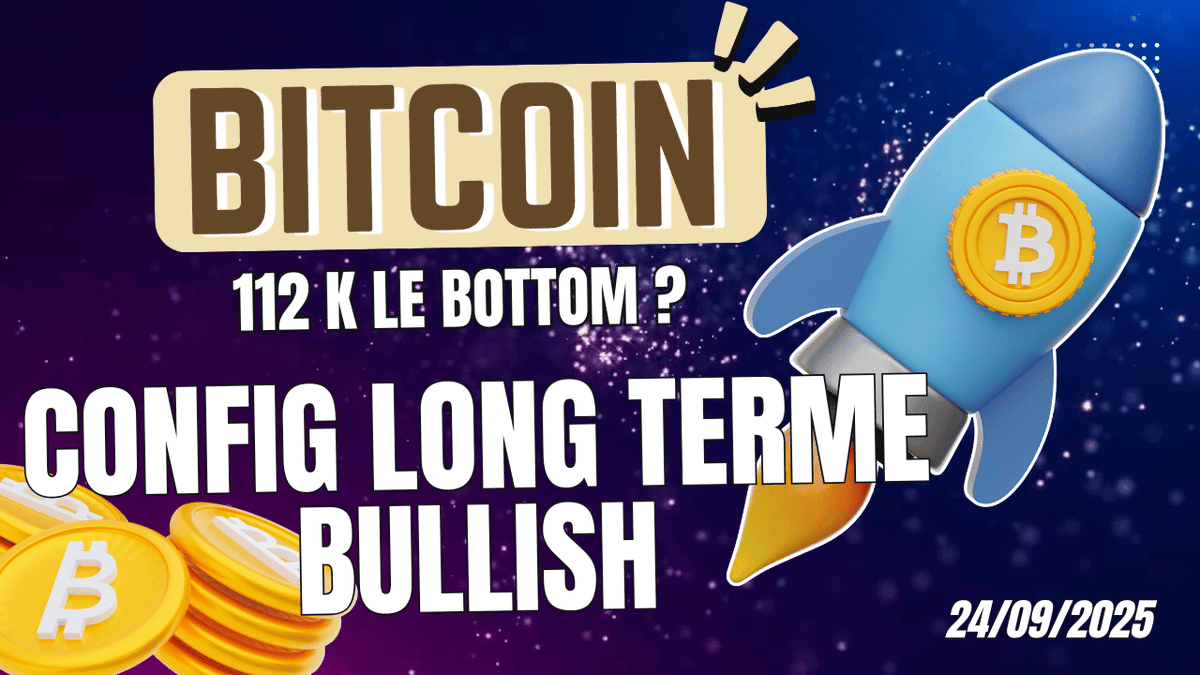 BITCOIN 112K LE BOTTOM ? CONFIG LONG TERME BULLISH 🔥 ANALYSE CRYPTO & NEWS  ✓ Vidéo disponible içi : 👉 https://t.co/Myg20NoHhu - Commentez ma vidéo  sur YouTube ✓ - Partagez et retweetez