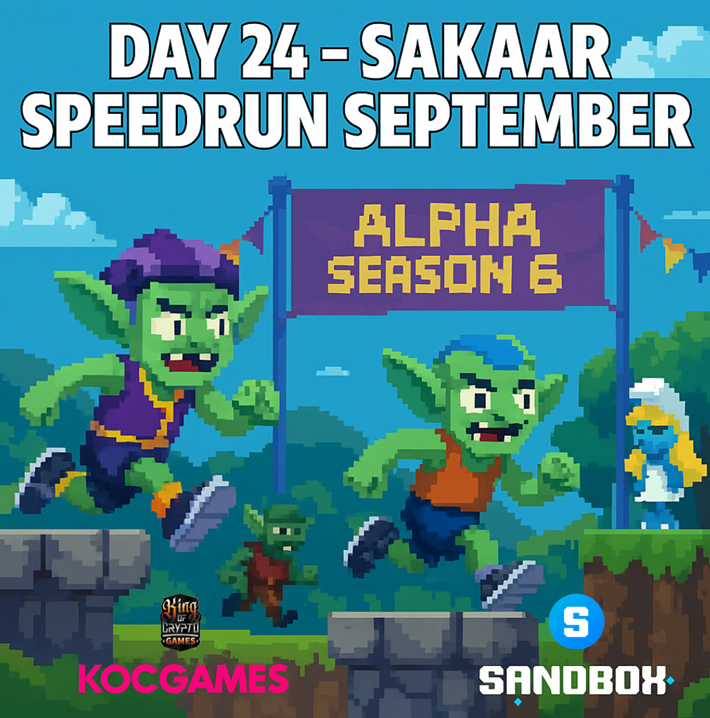 Day 24–Sakaar Speedrun September!🏁
Alpha Season 6 starts today
Break from the circus &amp; get ur speedruns in
Ends Sept 30
CrystalRun👉tinyurl.com/TheGreatCrysta…
PakPak👉tinyurl.com/PakPakHopHop
MegaCityPvP👉tinyurl.com/Mega-City-PVP-…
📖medium.com/@kocgames

#SakaarSeptember #KOCGames