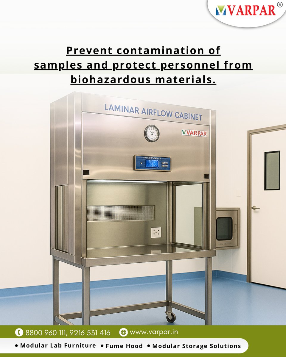 VarparFurniture's tweet image. 🧪 Prevent contamination. Protect your team.
🌍: varpar.in
.
#LabFurniture #cleanroomtechnology #sciencelab #laboratory #furnituredesign #manufacture #LabTech #cleanroom #LabEssentials #LabSafety #CleanRoomSolutions #VarparFurniture #SafeLabs #BiohazardProtection