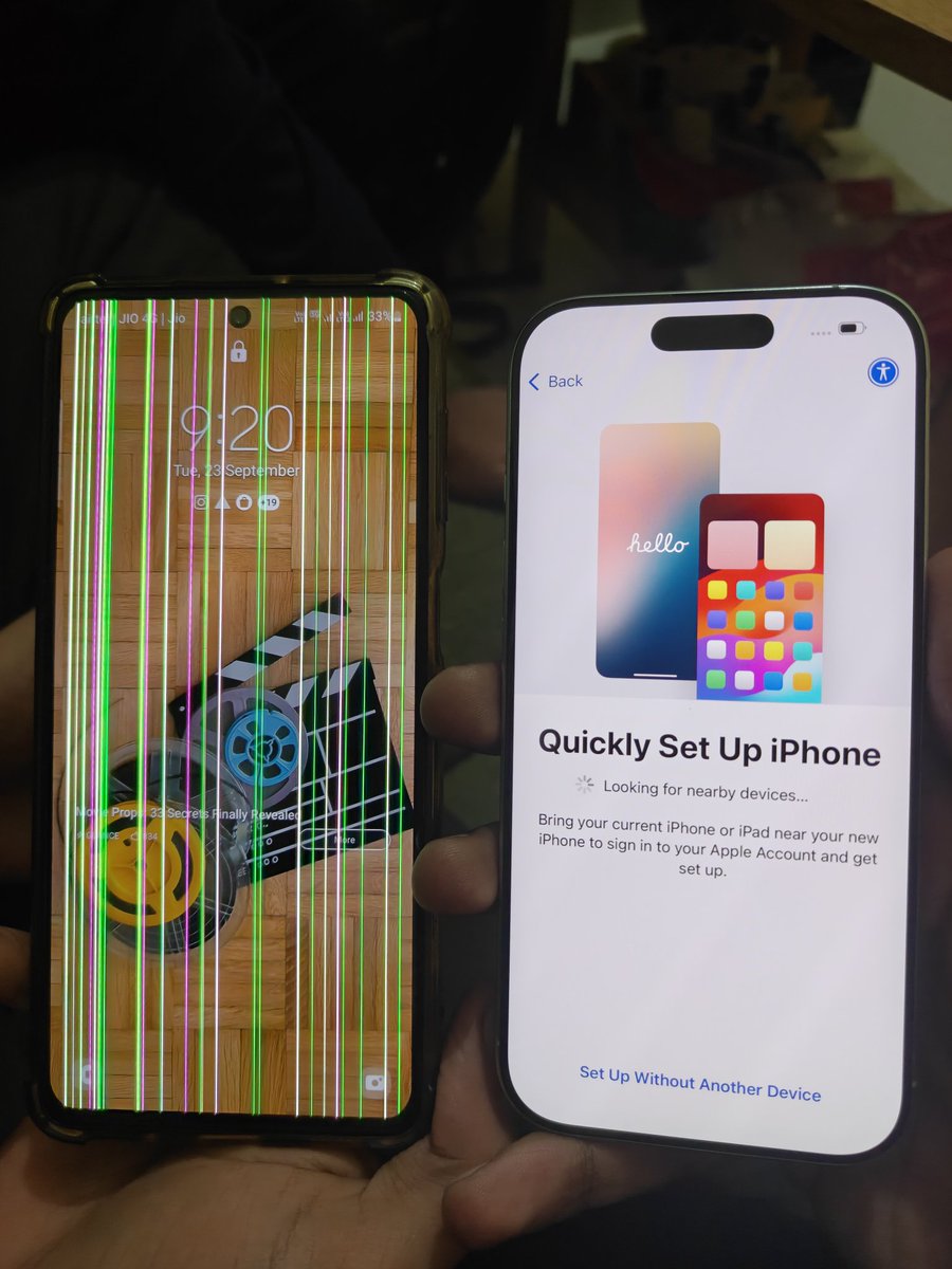 Cartidise's tweet photo. Someone upgraded from their Samsung to iPhone 16 Pro https://t.co/m2asctEkBQ