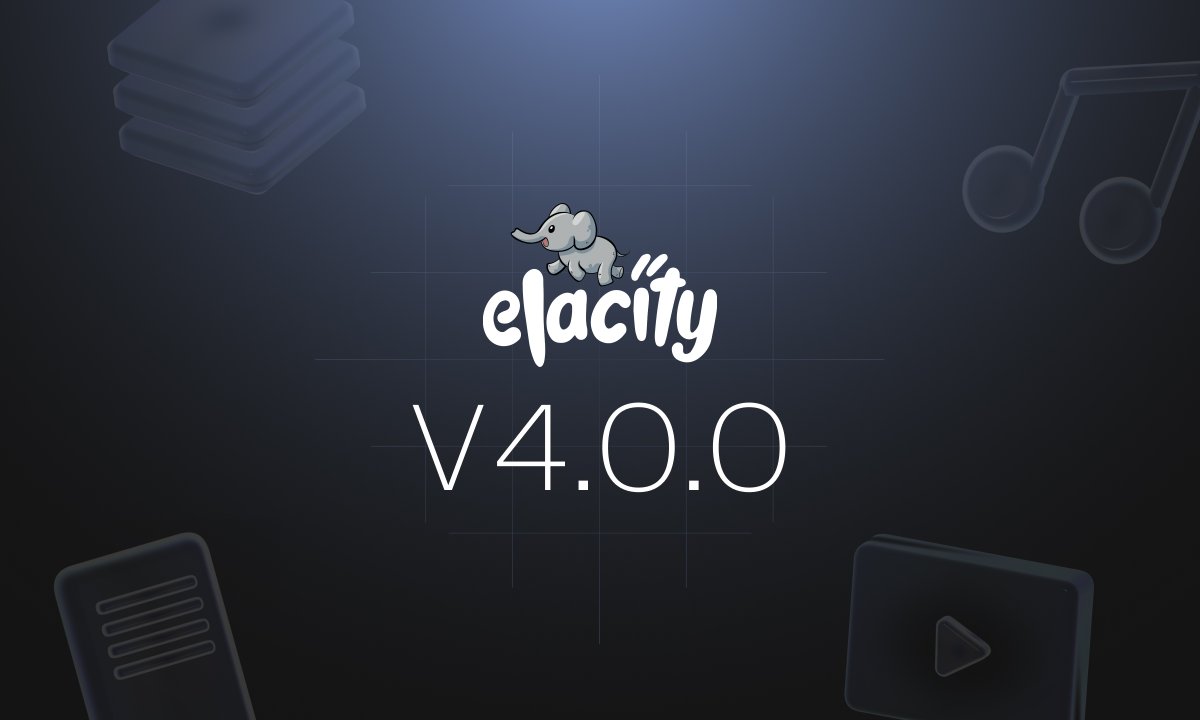 Elacity V4 is now live 🎬

This upgrade includes a major UX overhaul, easier on mobile, significantly faster, 2GB upload support and more!

Elacity now uses <a href="/LitProtocol/">Lit Protocol 🔑</a> to replace its API for key delivery.

Experience it now on Elastos: Ela.city