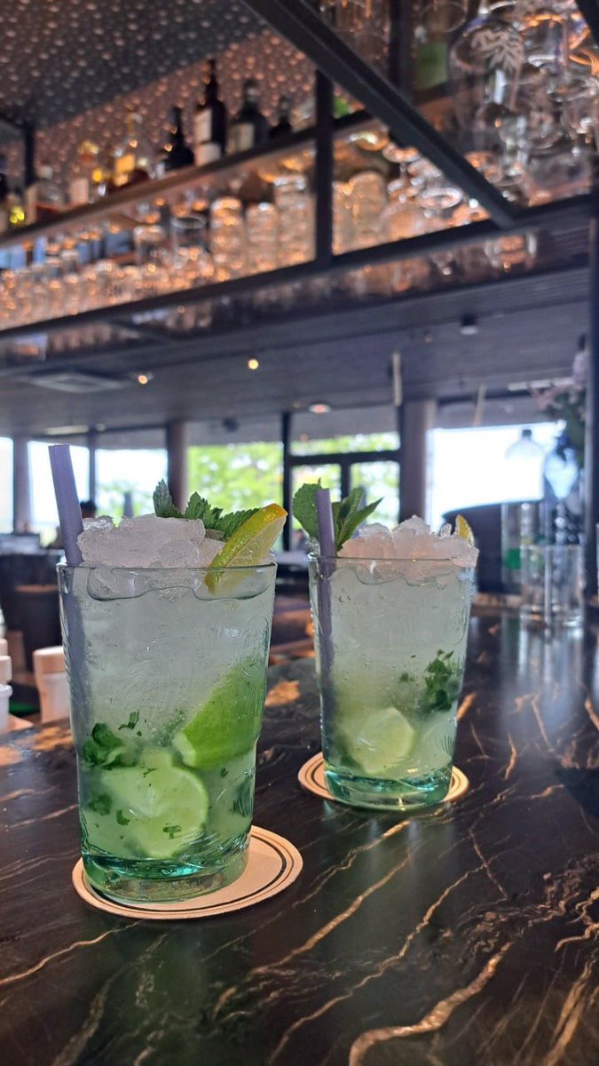 Double the refreshment, double the vibe. 🥂