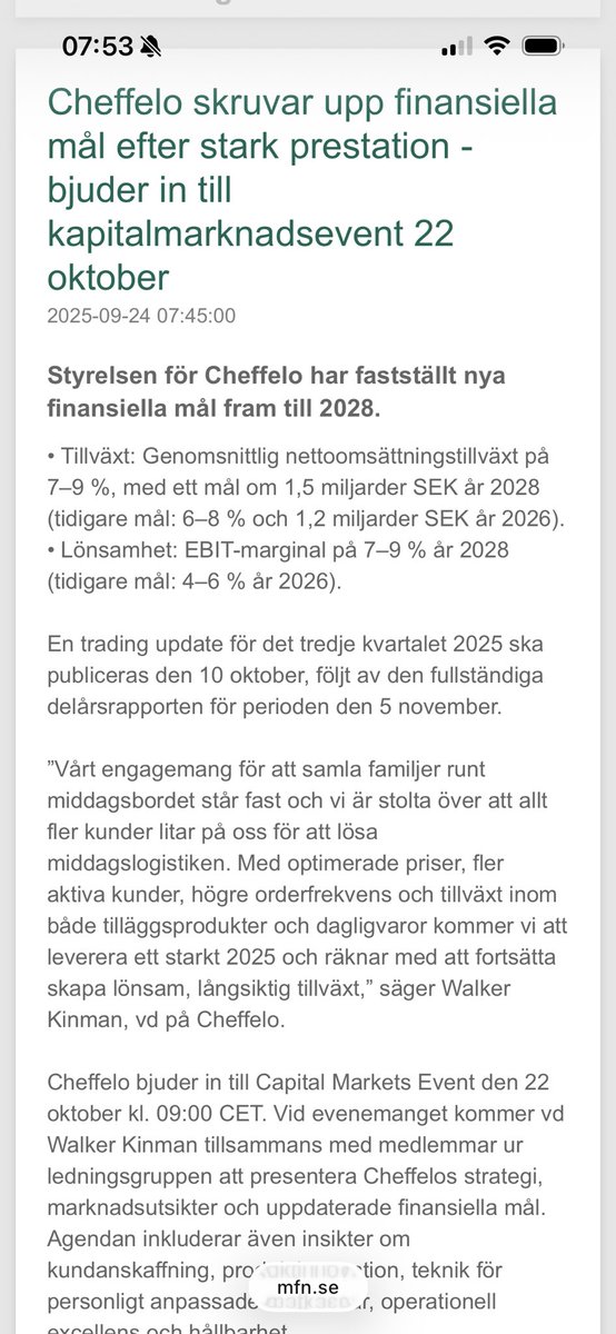 financeamir's tweet image. Cheffelo: Bull case aktiverad?