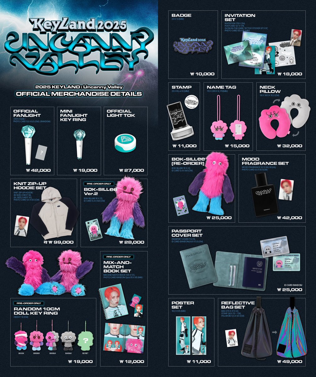 2025 KEYLAND : Uncanny Valley OFFICIAL MERCHANDISE DETAILS 키랜드