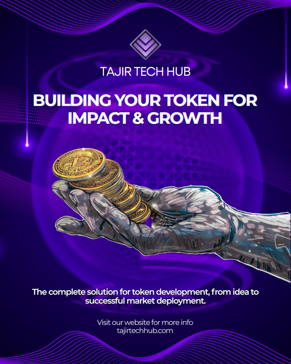 TajirTechHub's tweet image. Whether it’s design, deployment, or growth, our team helps bring your token ecosystem to life.
👉 Visit us at: tajirtechhub.com
#TokenDevelopment #Crypto #Blockchain #DeFi #Web3 #DigitalInnovation #TajirTechHub