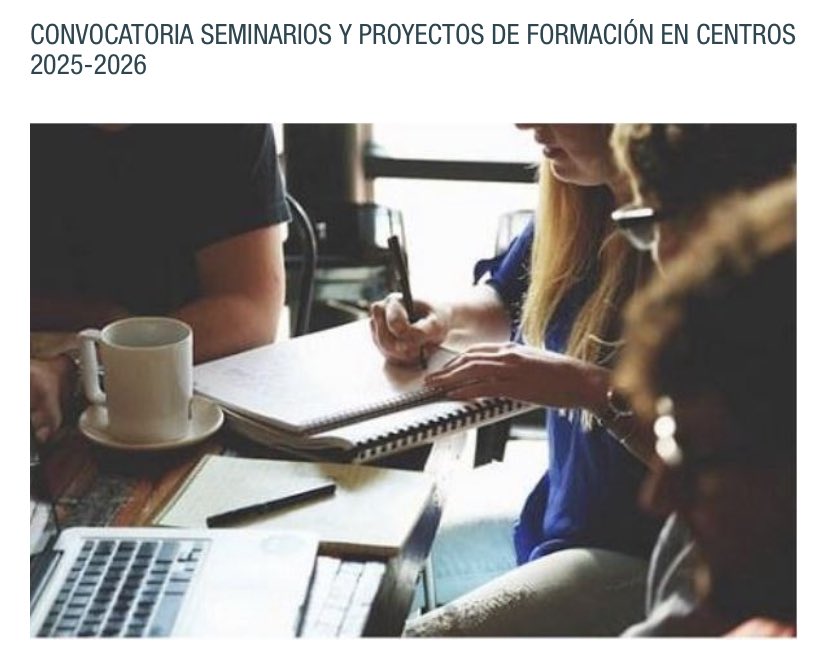¡Ya está abierta la convocatoria de Seminarios y Proyectos de Formación en Centros de la <a href="/ComunidadMadrid/">Comunidad de Madrid</a> , para todos los centros educativos públicos y concertados!
¡No pierdas esta oportunidad! 🚀👩🏻‍🏫  Toda la información en el enlace de #IF_CMadrid 
innovacionyformacion.educa.madrid.org/node/923794