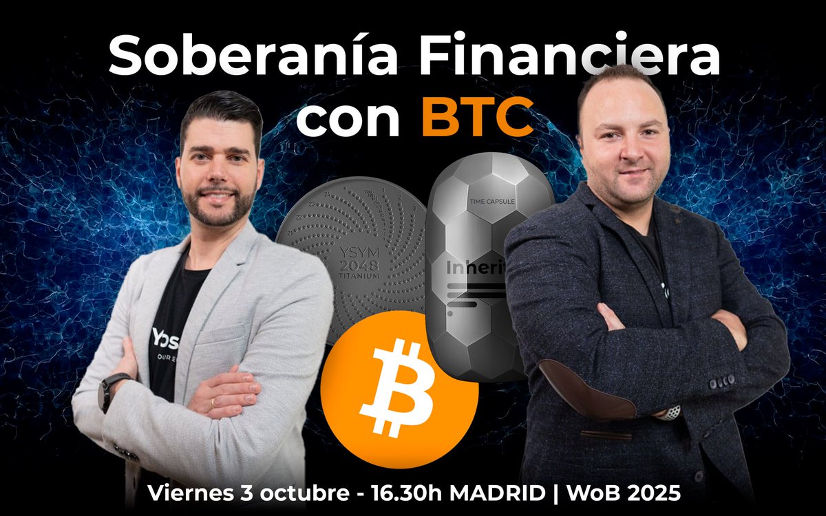 Buenos días,

El próximo 3 de octubre de 2025 haremos un Taller Presencial de 3h en el Watch Out Bitcoin 2025 (<a href="/Wo_Bitcoin/">Watch out, Bitcoin!</a>) para entender como la autocustodia y el legado digital es una pieza fundamental para la soberanía financiera y la libertad individual. 

👇 👇👇👇👇
Lo