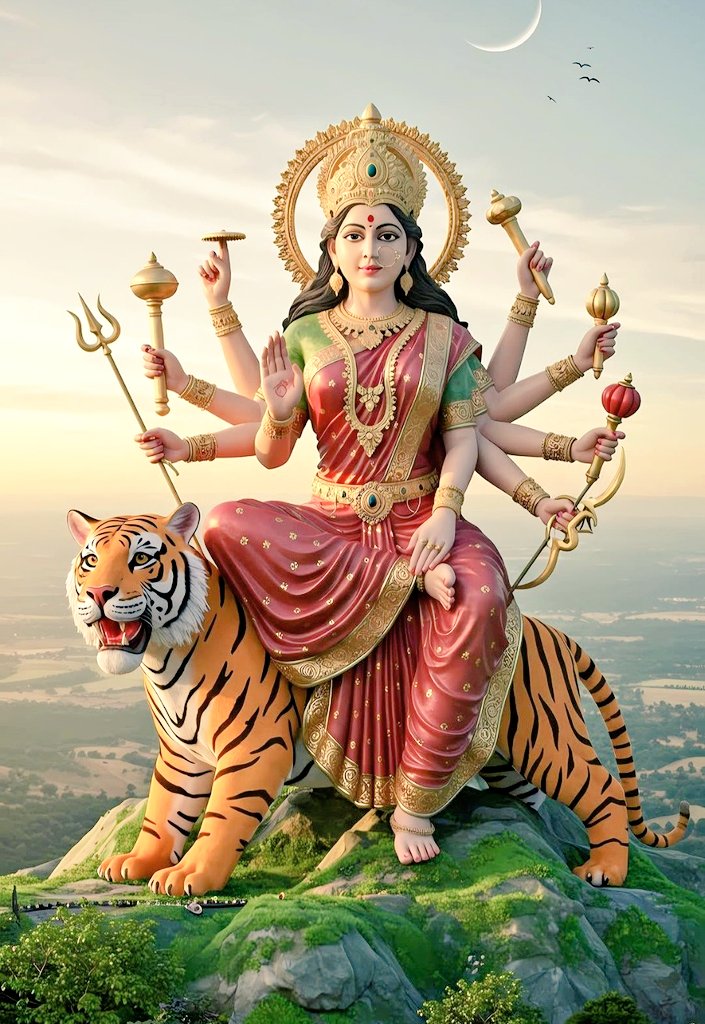 आज चैत्र नवरात्रि के तृतीय दिवस 'माँ चंद्रघंटा' देवी की उपासना का दिन है।

माँ चंद्रघंटा सभी को आरोग्य , सुख-समृद्धि व वैभव प्रदान करें  ❤️

जय माता दी 🙏🏻

#MaaChandraghanta
#DurgaPuja2025 
#Brahmacharya
