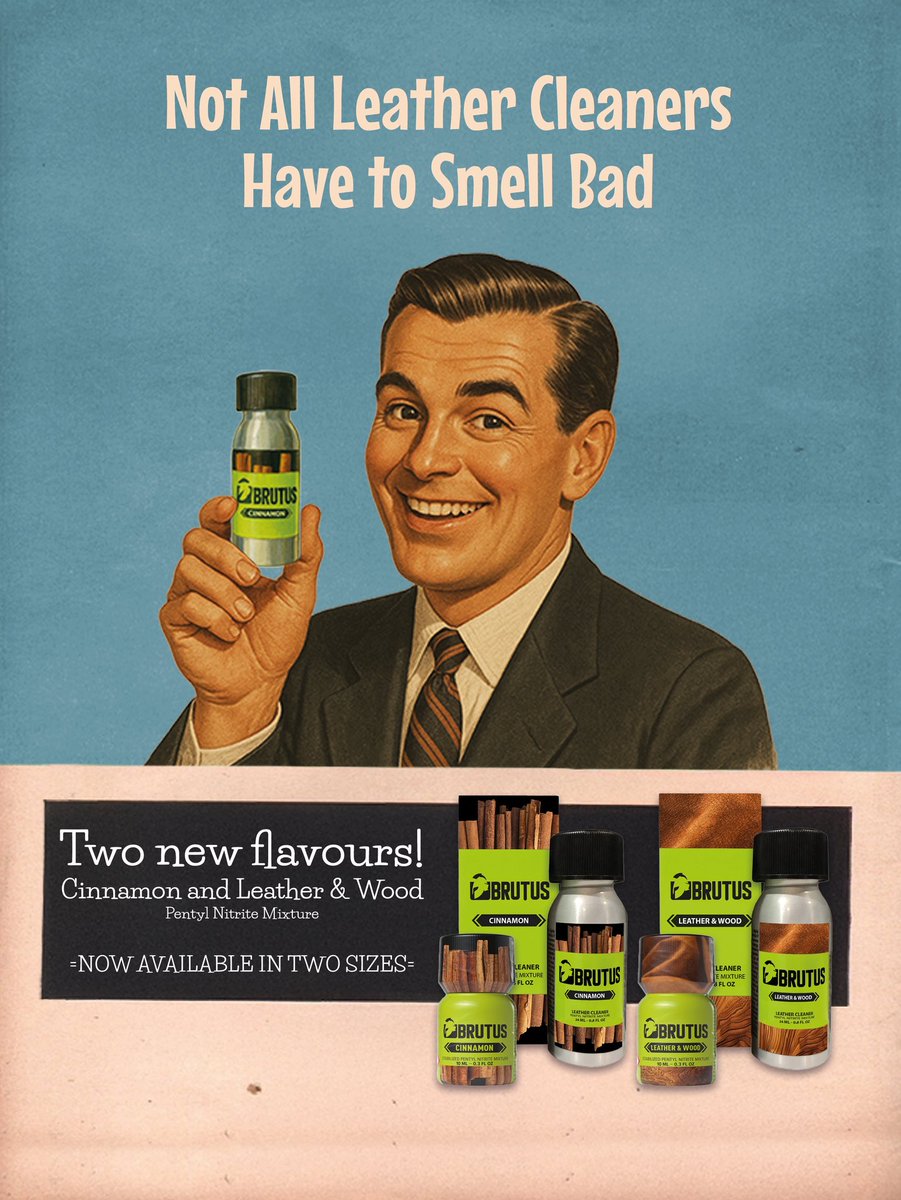 📣Your favourite Leather Cleaner now comes in 2 NEW flavours!
🔴BRUTUS X-Strong Cinnamon
🔴BRUTUS X-Strong Leather &amp; Wood
👉Both available in 10 and 24 ml sizes.
👉Buy 3 and get 20% off!
bronx.nl/?s=Leather+cle…