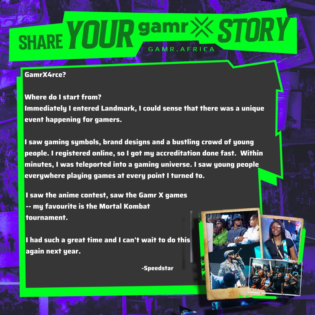 GamrHQ_'s tweet photo. Did you attend GamrX4rce?
Got any story to share about your Gamr X experience?
Send us a DM.
#gamrx #gamrx4rce #gamer #fyp #foryou https://t.co/klbxPr9wYd