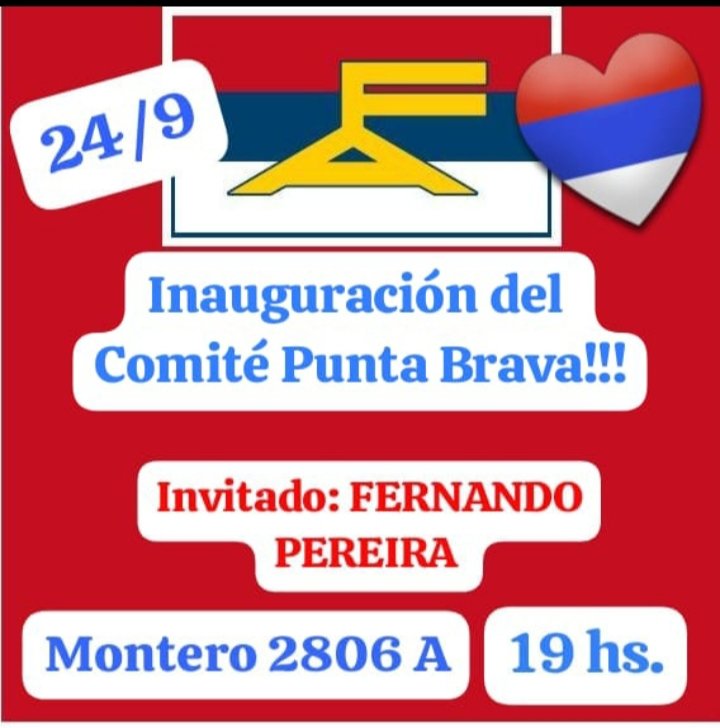 Hoy se inaugura el  comité Punta Brava! Felicitaciones compañeros!
🔴🔵⚪ 💪🏻🥳
