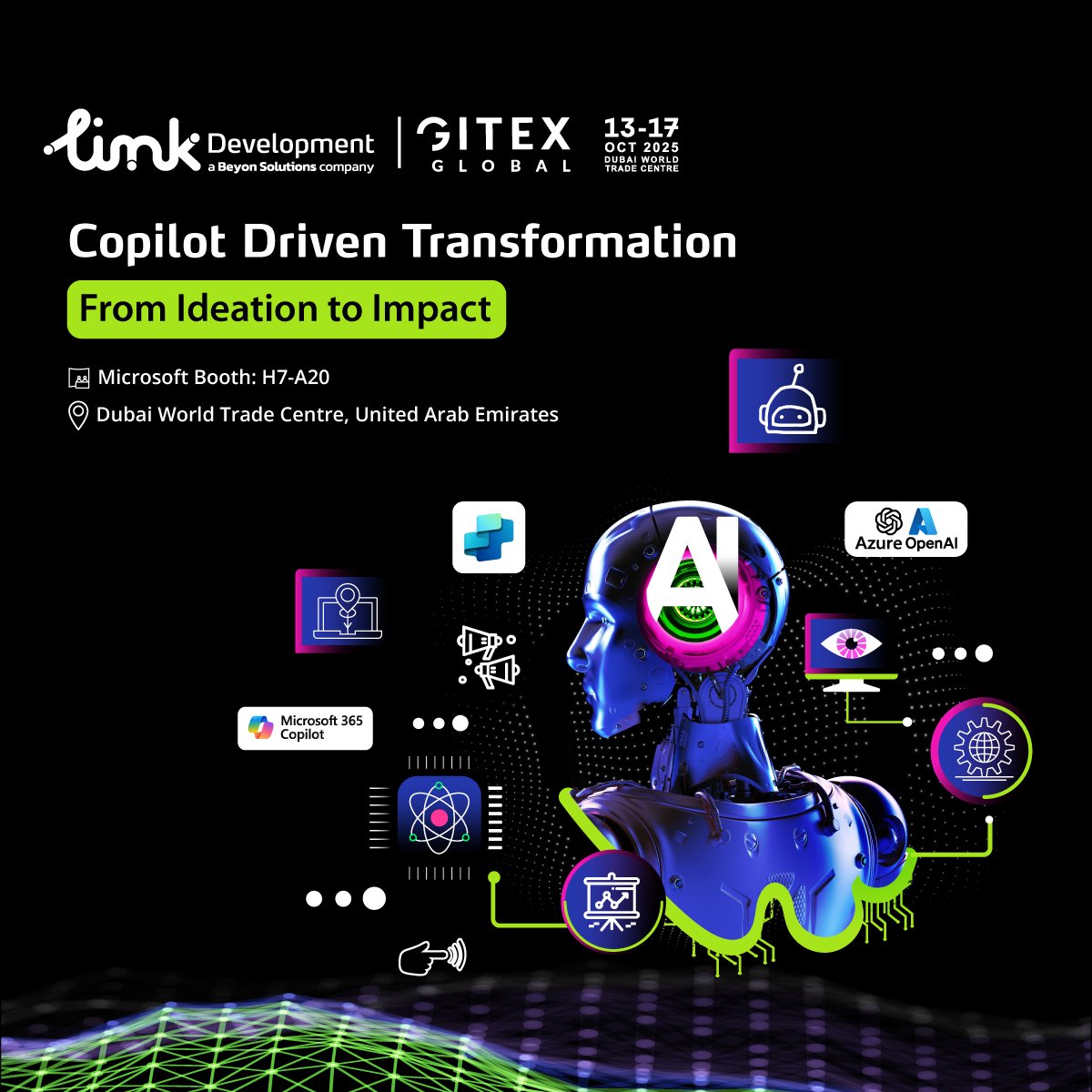 linkdevelopment's tweet image. Link Development is bringing Microsoft AI Mastery to #GITEX2025! We deliver complete AI transformation across the Microsoft ecosystem—from Copilot productivity to advanced Azure OpenAI solutions.
Demonstrating Copilot Driven Transformation from vision to impact. Don&apos;t miss…