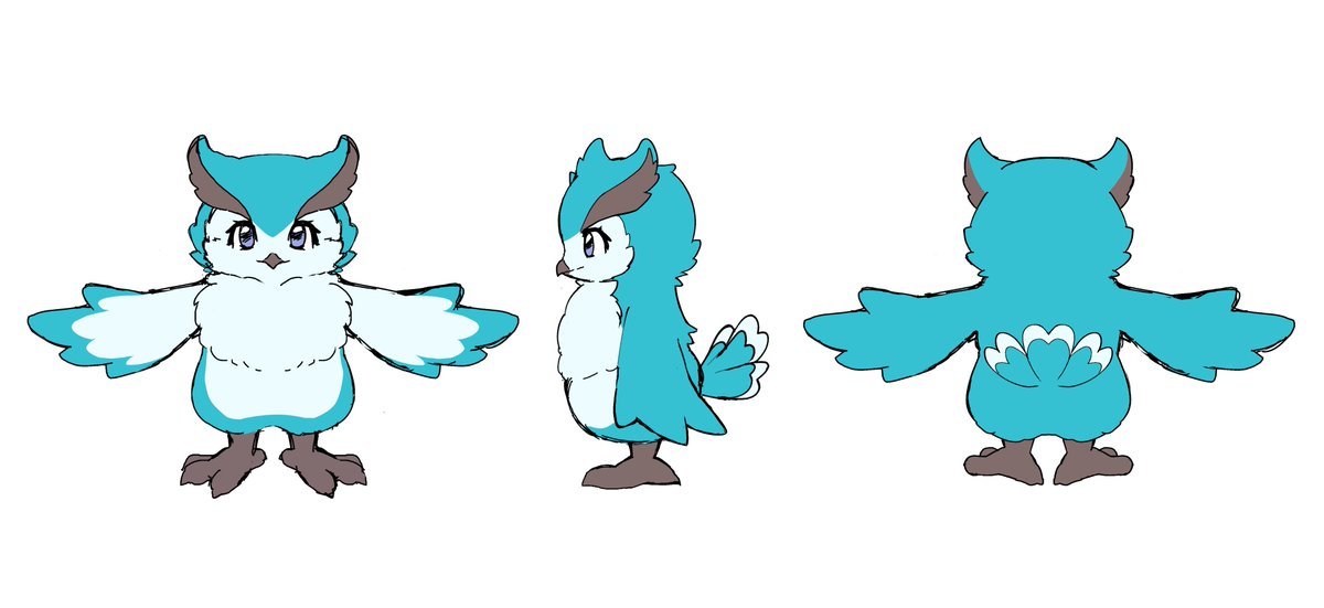 neocerapaima's tweet image. かわいい代理が欲しくなったのでとりあえず作ったやつです🦉