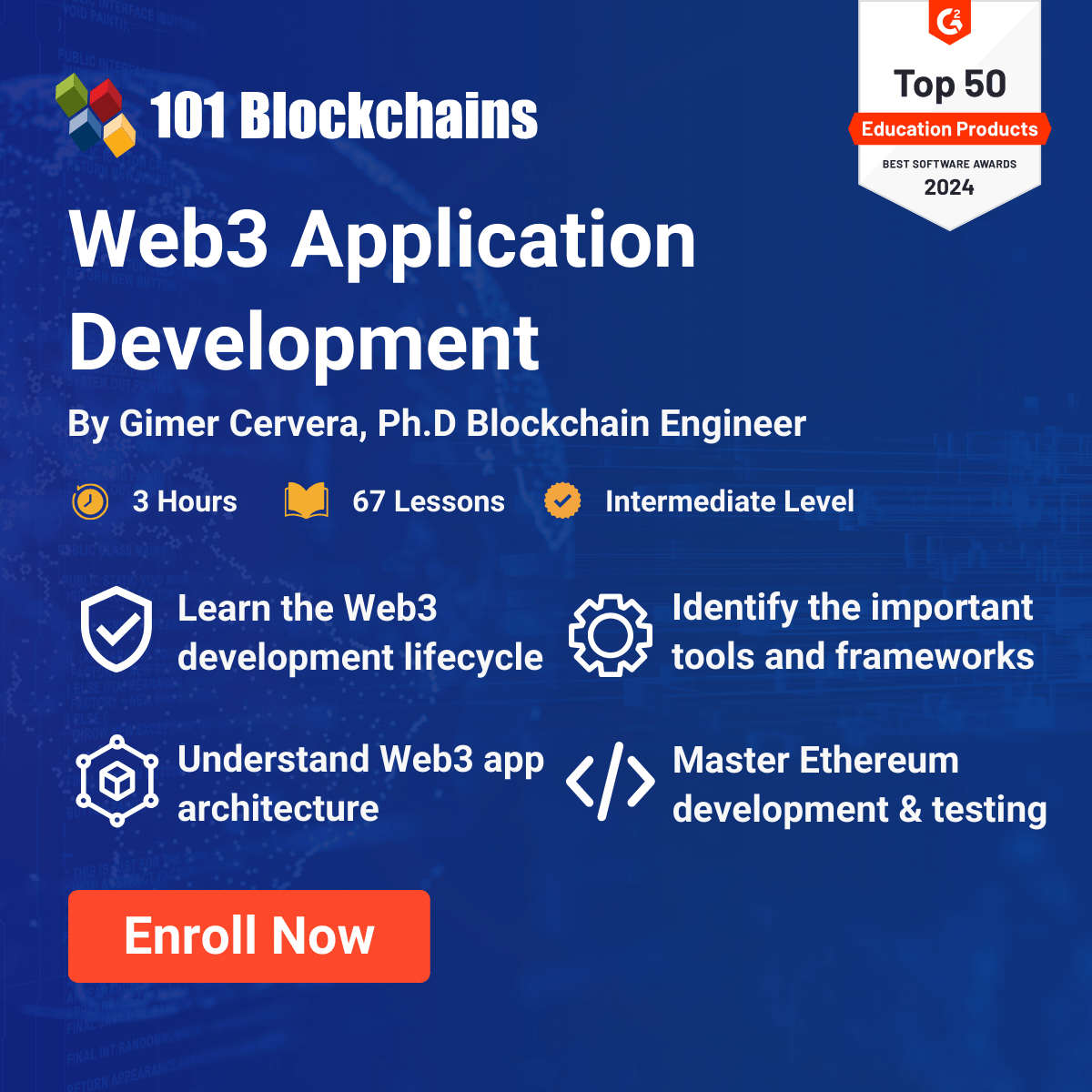 101Blockchains's tweet image. Want to build the next big Web3 app? 🔥 

Learn the full Web3 development lifecycle, master dApp architecture, and get hands-on with Ethereum — all in one powerful course. 

Your Web3 journey starts now 👉 101blockchains.com/course/web3-ap… 

#Web3Dev #Ethereum #BlockchainDev #LearnWeb3