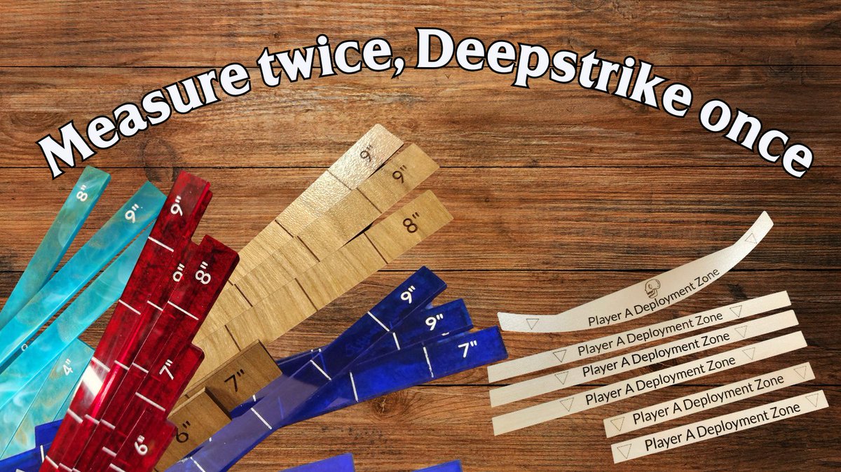 Precision plays: Measuring &amp; Deployment Sticks for quick movement checks and speedy setups. See the sticks: etsy.com/shop/TifiretsT…
#AgeOfSigmar #Warhammer40k