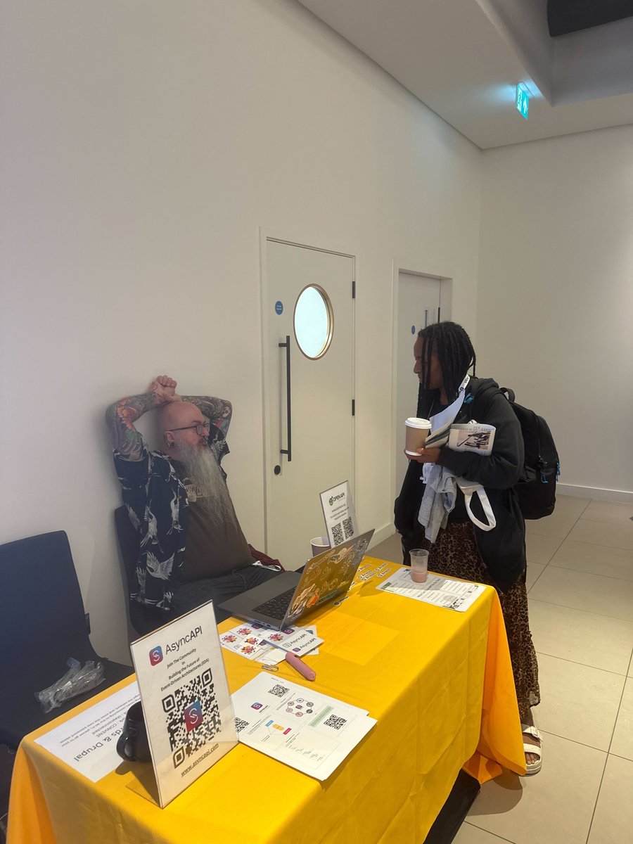 AsyncAPISpec's tweet image. Today’s the day! 🚀 

The AsyncAPI Track kicks off at 14:00 BST at #APIDays London 🎉
Join us for sessions packed with insights on APIs, event-driven architectures, and the future of AsyncAPI. ⚡

Don’t forget to stop by the API Standards Booth, we’d love to meet you! 💜