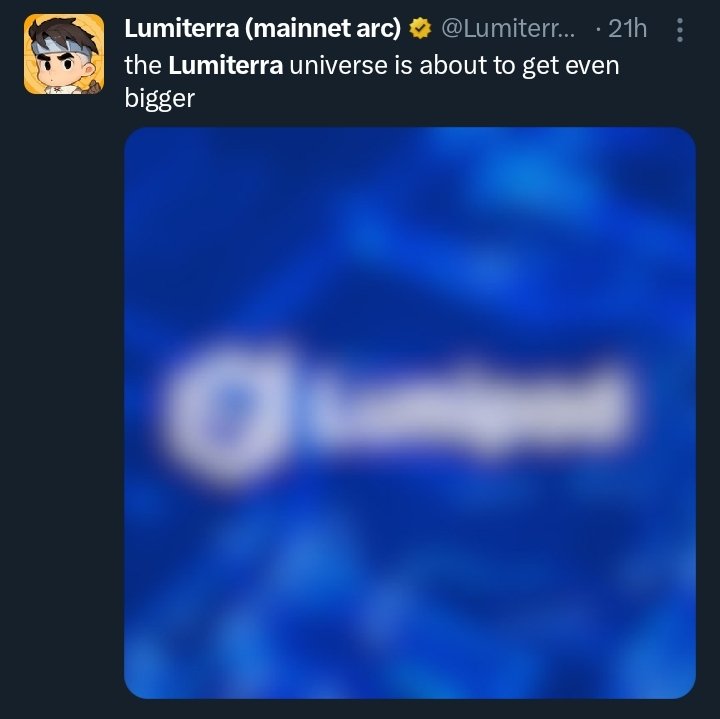 web3_colonel's tweet image. expecting a huge announcement from @LumiterraGame 

teased us with this blurry image yesterday, kinda looks like it saying &quot;lumipad&quot;, really big if true

nothing really clear yet, just a speculation

also anticipating announcements on mainnet+ TGE, soon enough

gLumi believers
