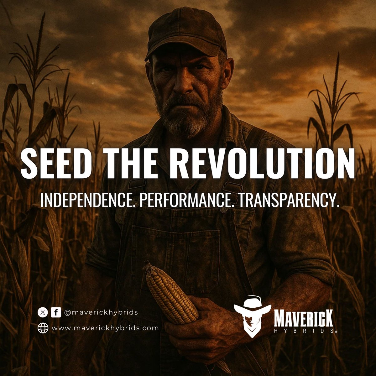 Our mission is simple: Empower farmers. Deliver elite genetics. Keep it transparent.

Together, we’re building a future where farmers call the shots. 💪🌽

👉 Learn more about our mission: maverickhybrids.com

#SeedTheRevolution #farmersfirst #corn #cornseed #agribusiness