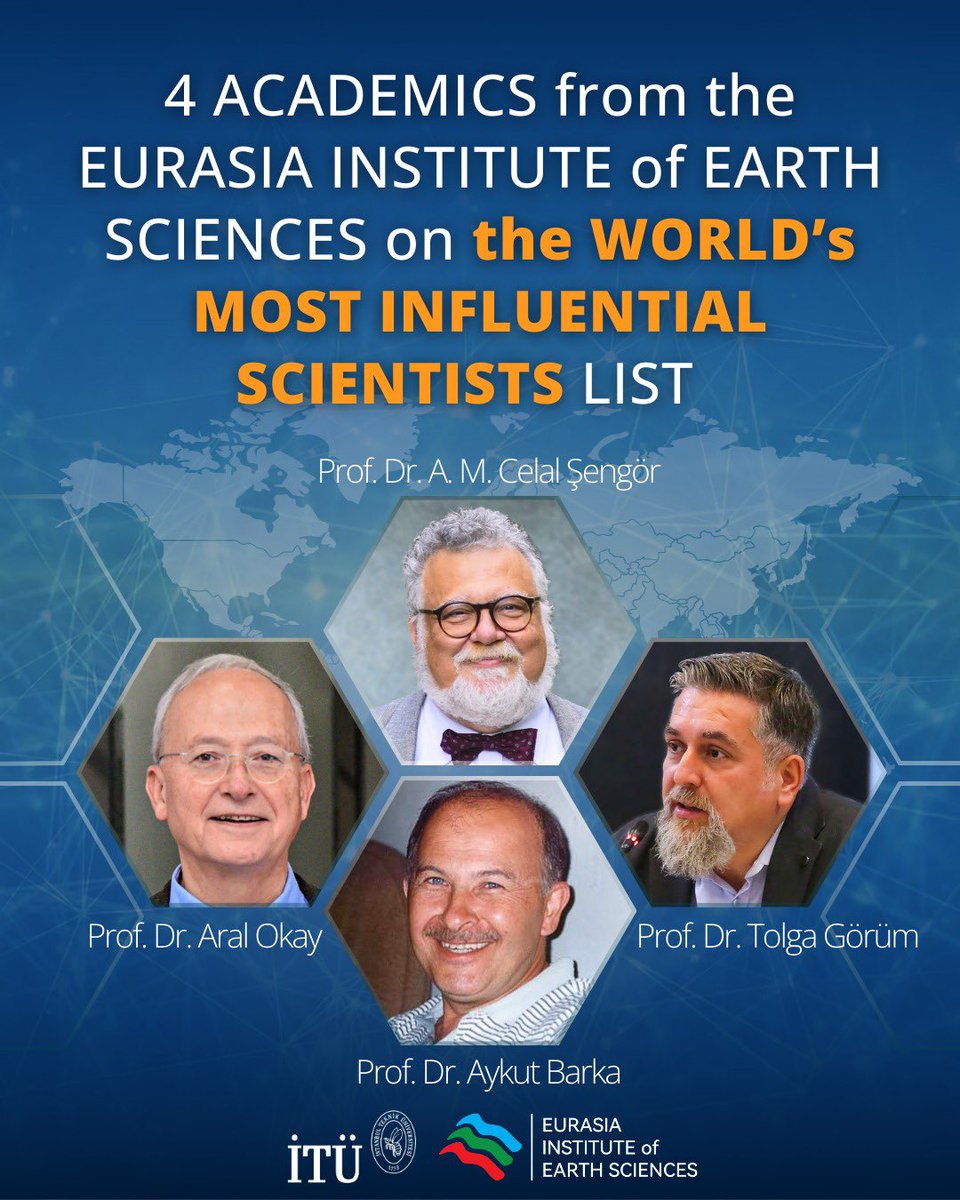 itu_aybe's tweet photo. Avrasya Yer Bilimleri Enstitüsü’nden 4 Akademisyen, Dünyanın En Etkili Bilim İnsanları Listesinde! 🌍

Stanford Üniversitesi tarafından Elsevier iş birliğiyle hazırlanan “Dünyanın En Etkili Bilim İnsanları 2024” listesi açıklandı.

https://t.co/r53hkH9AC2 https://t.co/54x2QfNhJ3