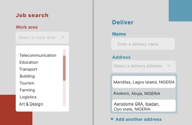 Challenge #003
Prompt : Dropdown 
Two drop downs: Same goal: Clarity 
Left: Pick your hustle
Right: Where should we drop it ? 
#UI Design #UX Design #Design Thinking