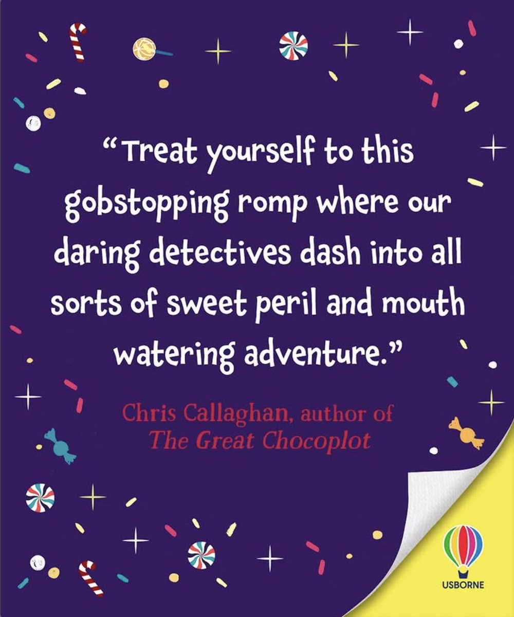 Delighted to get my greedy hands on a copy of 'The Midnight Sweet Factory' by <a href="/ClareFPovey/">Clare Povey</a> with a delectable cover from David Ortu.
I was honoured to read an earlier version and it's a breathtakingly fun adventure mystery that will have readers eating it up!
Thank you, Clare 🍬🍭