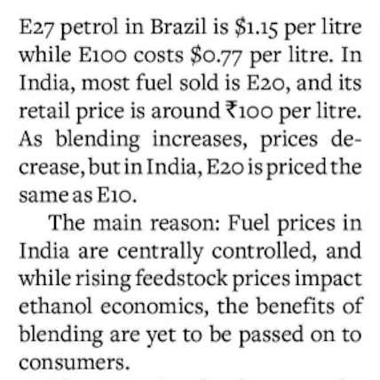 kapsology's tweet image. As the blending increases, prices decrease but a different game has been played in India in the name of #Ethanol