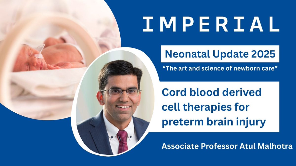 NU25 - Day 2
'Cord blood derived cell therapies for preterm brain injury'

Professor <a href="/Atul_Monash/">Atul Malhotra</a> <a href="/MonashChildrens/">Monash Children's</a> <a href="/nhmrc/">NHMRC</a> <a href="/MonashUni/">Monash University</a> 

Register #neonatalupdate2025 today bit.ly/NeonatalUpdate…

<a href="/EBNEO/">Evidence-Based Neo</a> <a href="/ESPR_ESN/">European Society for Paediatric Research (ESPR)</a> 
#NeoEMB #NeuroScience #CellTherapies #MedTech #GlobalHealth #NICU