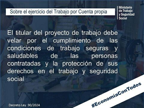El Decreto Ley 90 del Ejercicio del Trabajo por Cuenta Propia  precisa obligaciones a los TPCP respecto a los contratados con el fin de promover el respeto a los derechos del trabajo,  en correspondencia con los principios del empleo de calidad. 🇨🇺#EconomíaConTodos #MtssCuba