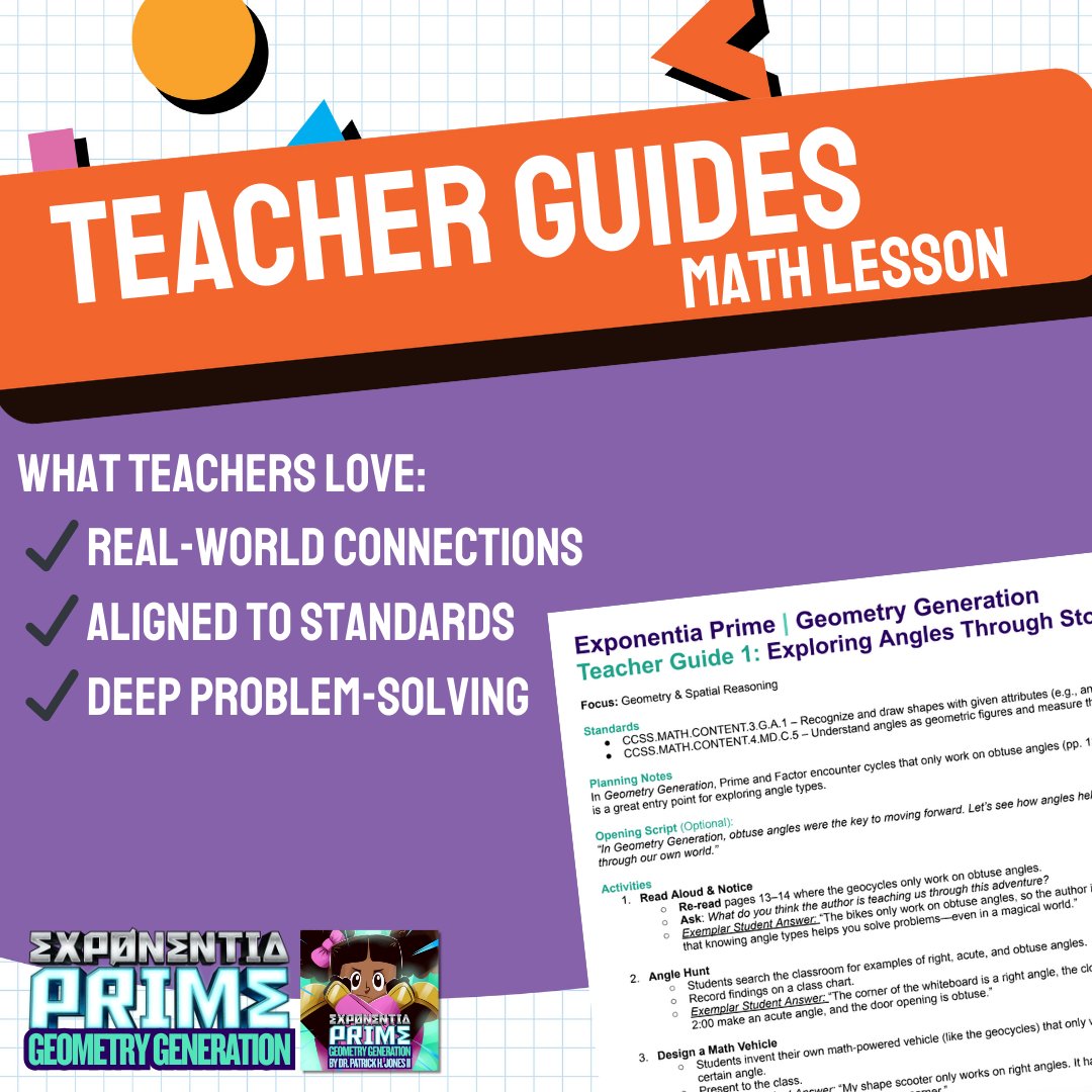 ExponentiaPrime's tweet image. You don’t need to choose between rigor &amp;amp; joy.
Geometry Generation helps students explore angles through story.

🎯 Download the free Math Teacher Guide: loom.ly/PDcz_yw
🛒 Then grab the book on Amazon: loom.ly/EIQ9OO0

#ExponentiaPrime  #GeometryGeneration