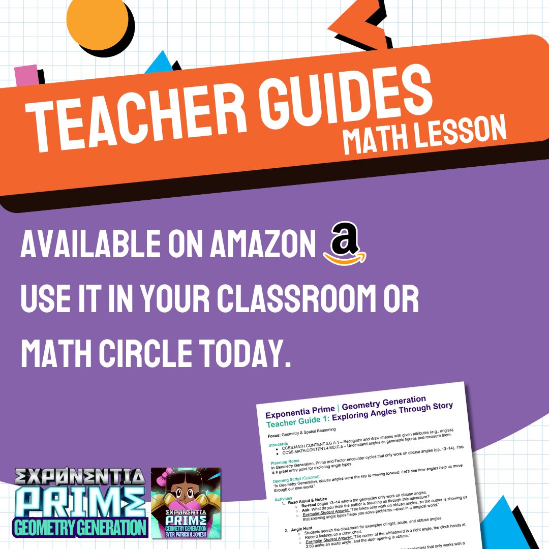 ExponentiaPrime's tweet image. You don’t need to choose between rigor &amp;amp; joy.
Geometry Generation helps students explore angles through story.

🎯 Download the free Math Teacher Guide: loom.ly/PDcz_yw
🛒 Then grab the book on Amazon: loom.ly/EIQ9OO0

#ExponentiaPrime  #GeometryGeneration