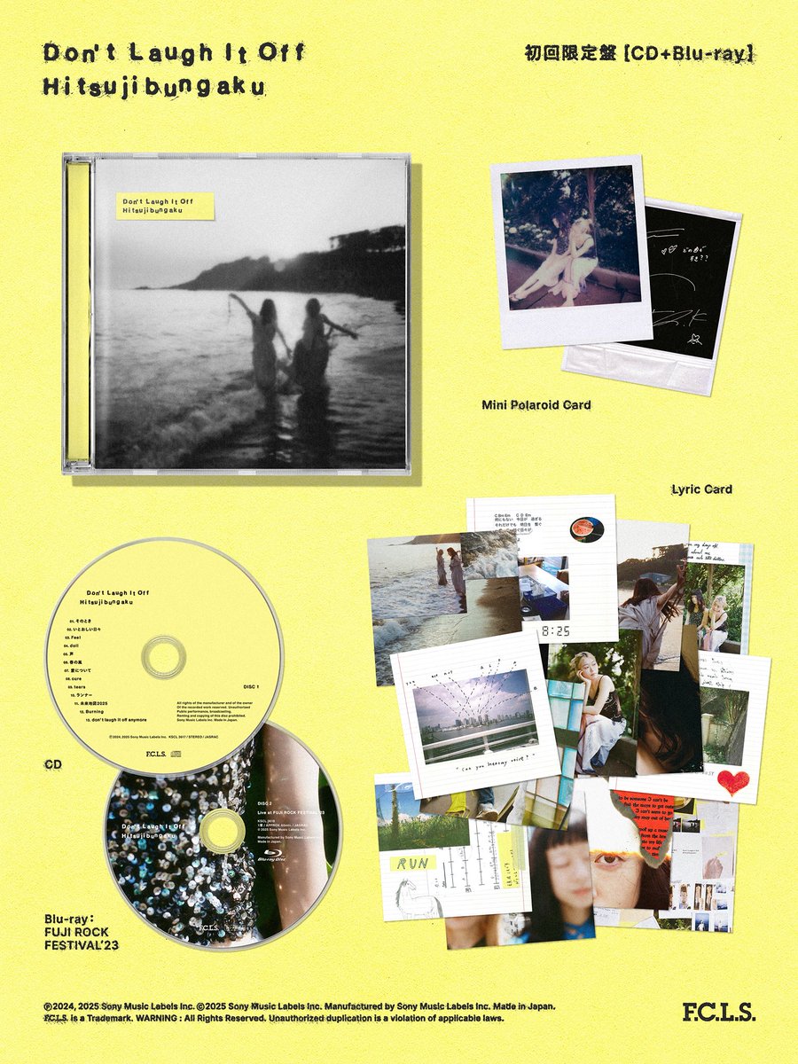 hitsujibungaku's tweet image. New Album
『D o n&apos; t  L a u g h  I t  O f f』
10.08 Release✴︎

各形態の商品詳細が公開💫

🛒CD予約受付中
fcls.lnk.to/HTJ_DLIO

#羊文学_DLIO