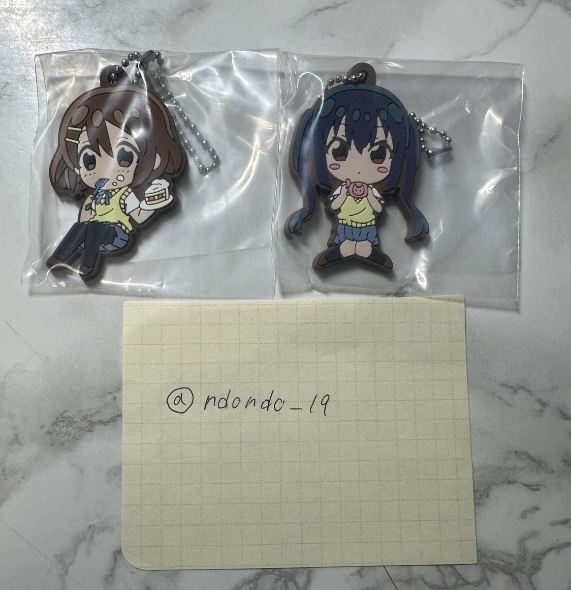 ndondo_19's tweet photo. 【交換】
でふぉラバ！けいおん！キーホルダー

譲▷ 平沢唯B 中野梓B

求▷ 田井中律B 田井中律A

郵送にて交換希望です。
心当たりのある方いらっしゃいましたらお気軽にお声掛けください🙇‍♀️ https://t.co/RMM5Hm5xkf