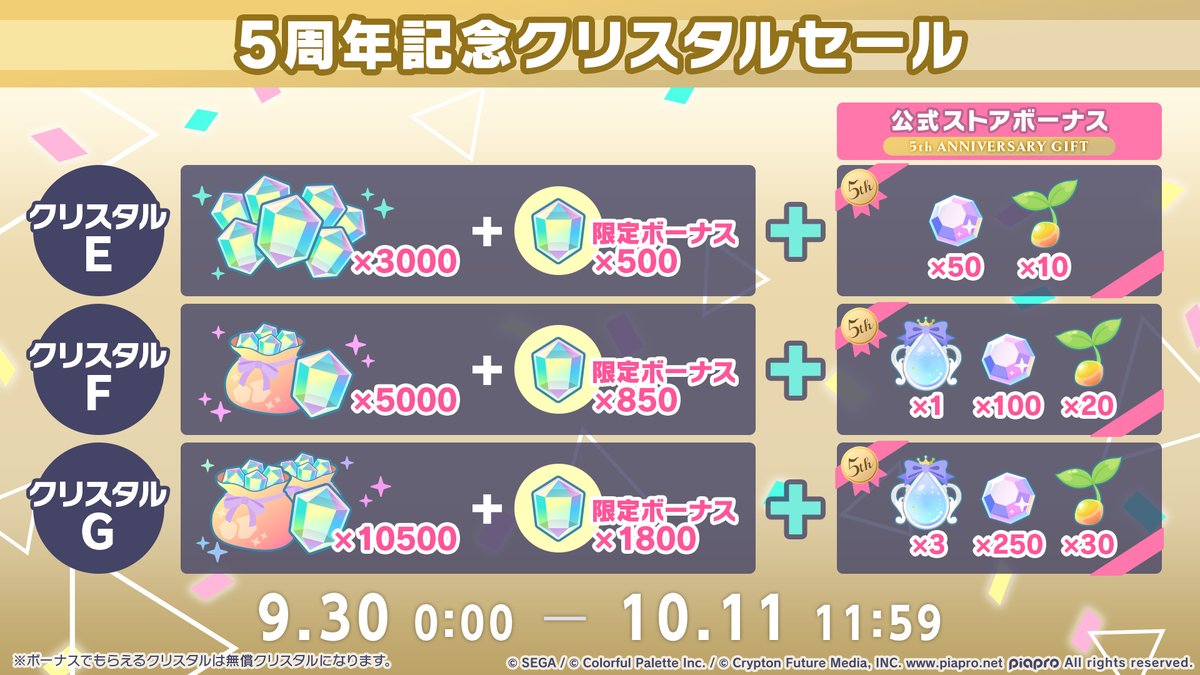 ㊗5周年記念 クリスタルセール🌈 クリスタルがいつもよりお得になる
