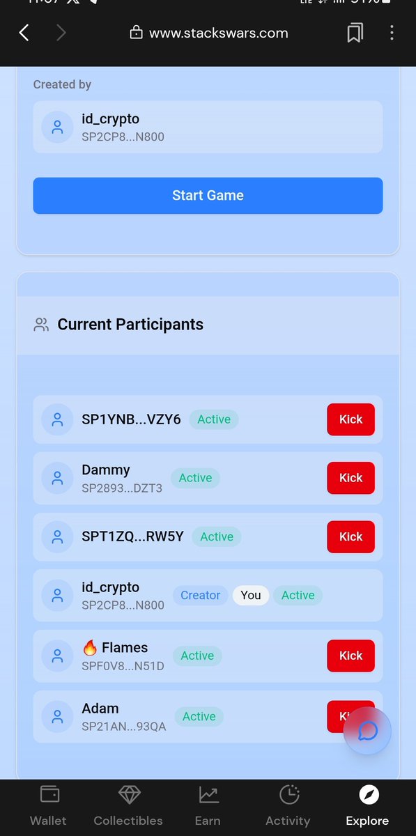 Just launched my lobby on <a href="/StacksWars/">Stacks wars</a> now with 6 participants 🔥🚀

You can create yours too with or without pool (you will just need a little gas fee when creating without pool).

For the bounty: 

●Create your lobby
●Invite your friends to join your lobby ●make a post on X