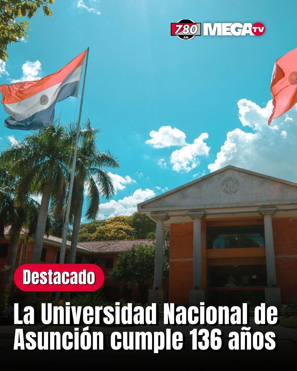 780AM's tweet image. #Fechas780 | La Universidad Nacional de Asunción cumple 136 años 🎓📓🙌
🏫La UNA comenzó su historia el 24 de septiembre de 1889. La educación universitaria nacional inició así con las primeras unidades académicas: las facultades de Derecho, Medicina y Matemáticas; y las…