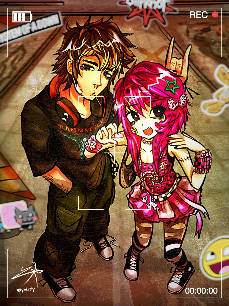 James Cooper (poop) and Juno Lee (pee) 🩷
poop being <a href="/mrsocklock/">SockLock🇵🇸🇨🇩🇦🇲</a> lawl

#digitalart #art #metalhead #scenequeen #oc