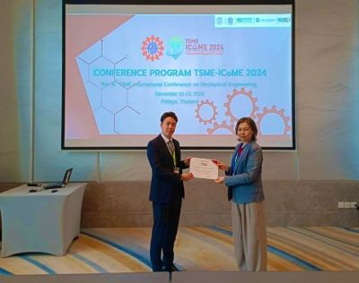 chuo_mech's tweet photo. 精密工学専攻の高木蒼生さんが国際会議TSME-ICoME2024にて「Best Paper Award」を受賞しました．
おめでとうございます．

https://t.co/28flPS8gBB https://t.co/KHsgaL0oHr