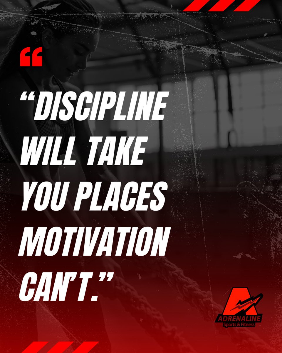 Adrenaline_SF's tweet photo. Motivation fades. Discipline lasts. 💪 #noexcuses https://t.co/d3DkegWRCw