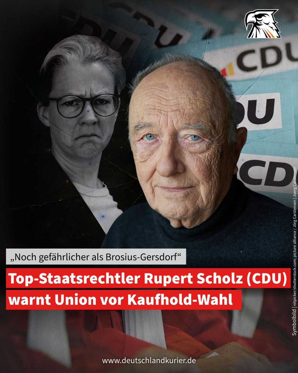 Verfassungsrichter: Top-Staatsrechtler Rupert Scholz (CDU) warnt Union vor Kaufhold-Wahl – „Noch gefährlicher als Brosius-Gersdorf“

Einen Tag vor der geplanten Wahl der drei neuen Richter für das Bundesverfassungsgericht hat sich der renommierte Staatsrechtler Prof. Rupert