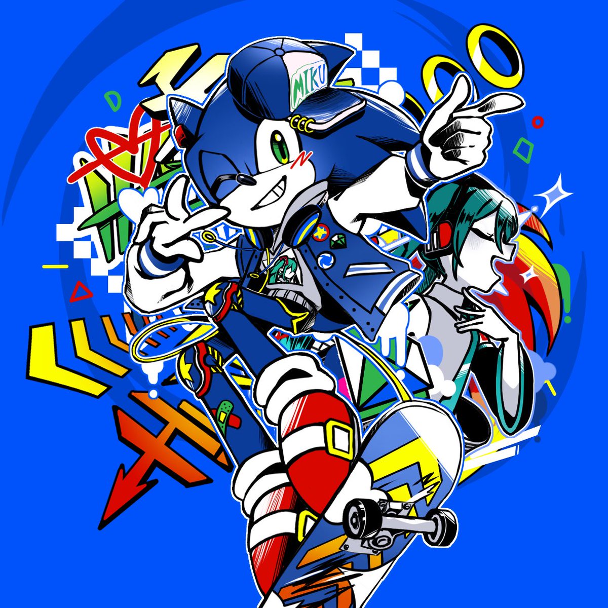 muto_UwU's tweet image. Sonic⇆Miku Swap‼️🔵🦔💥✨
#ソニック #SonicTheHedgehog 
#ONSOKU #sonicfanart