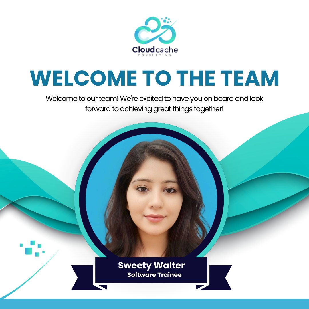 Welcome to CloudCache, Sweety! We’re excited to have you on board as a Software Trainee and look forward to the great things we’ll build together.

#WelcomeToCloudCache #NewBeginnings #TeamCloudCache #SoftwareTrainee #OnboardingJourney #CloudCacheConsulting
