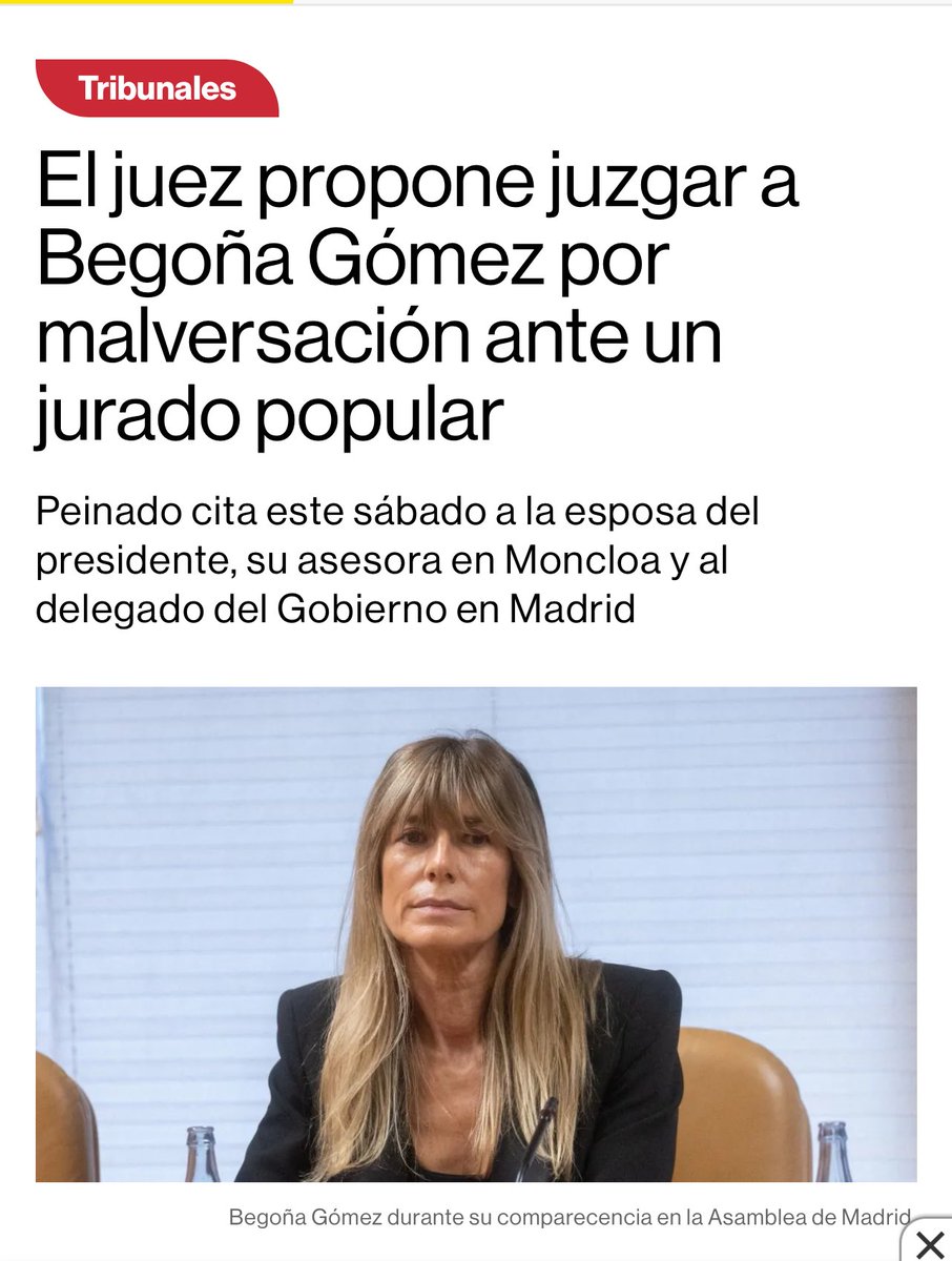 La izquierda no le gusta la propuesta del juez Peinado de juzgar a Begoña Gómez ante un jurado popular… A mi me encanta y a ti?