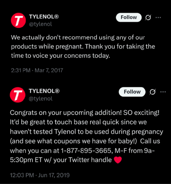 <a href="/tylenol/">TYLENOL®</a> <a href="/Jen_in_TX/">Jen in Texas</a> Companies were more truthful before the C19