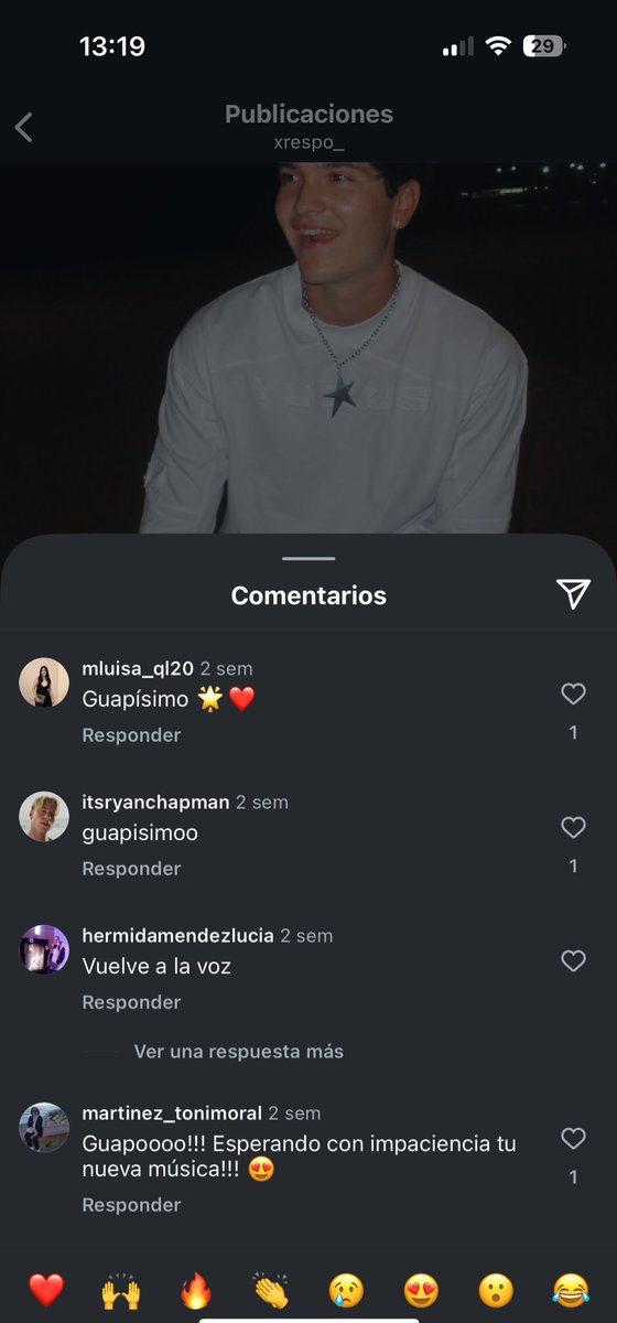 caosdemente's tweet photo. creo q esta chica es la novia de crespo, le comenta desde hace 2 años aprox y es de lucena como el, además de ponerle la estrella 🌟 que el le dijo a carlos que el collar de la estrella era una forma de saber que estaba acordándose de su pareja #OTDirecto24S https://t.co/9wTj4DZOS5