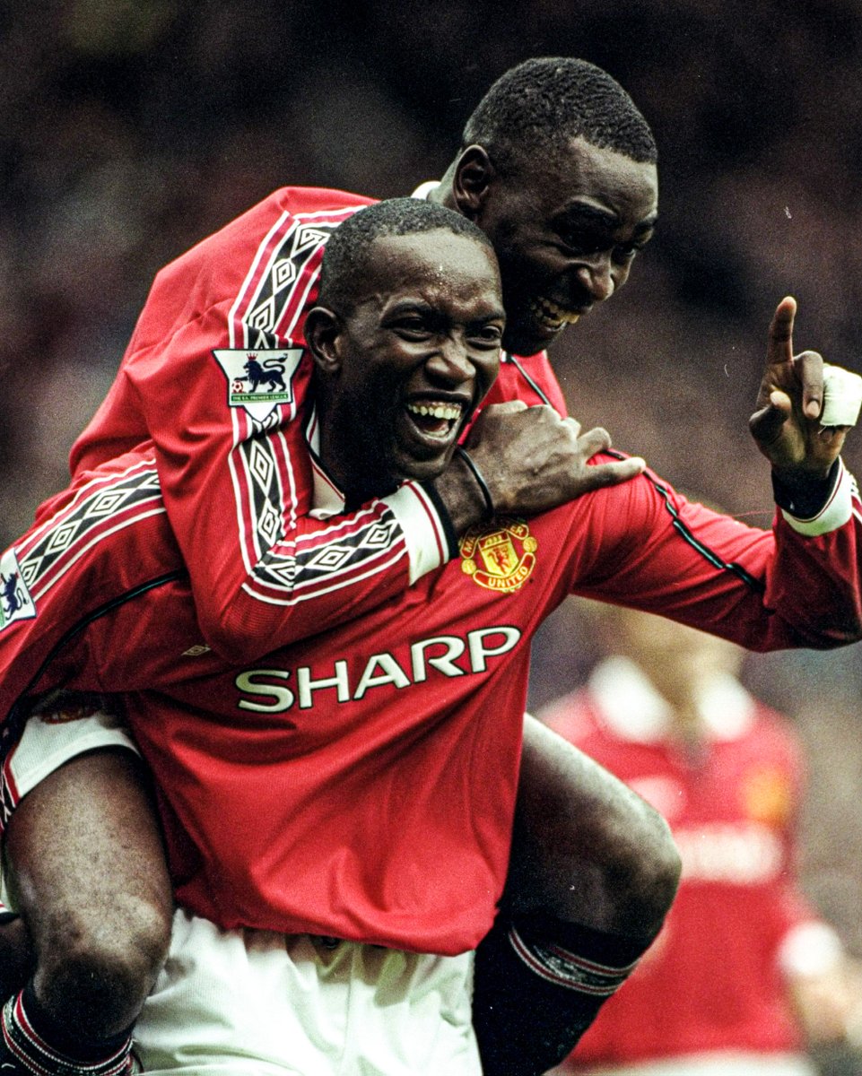 footballontnt's tweet image. A reminder that Dwight Yorke finished 11th in the Ballon d'Or rankings in 1999...

⚽️ Premier League and Champions League top scorer
🎯 Finished in the top three for assists in PL and UCL
🤝 Most goal contributions across Europe all comps (48)
🏆 Won the treble