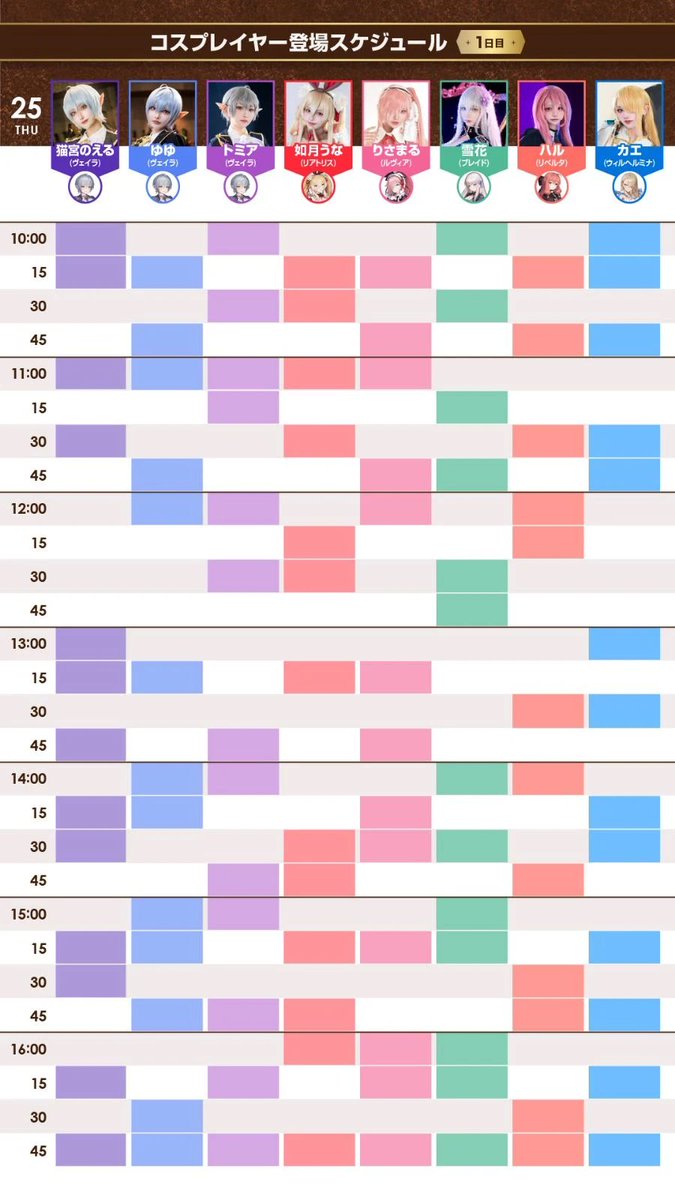 9/25東京ゲームショウでの登場スケジュールとなります。

※あくまで予定であり、大幅に変更することがございます。
※お話しする際に、指名などは行うことはできません。予めご了承ください。
※カウンター外に行くこともございます。

＃TGS2025  ＃ブラウンダスト2