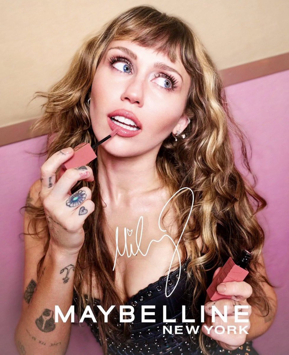 CyrusPRESS's tweet image. MILEY CYRUS X MAYBELLINE