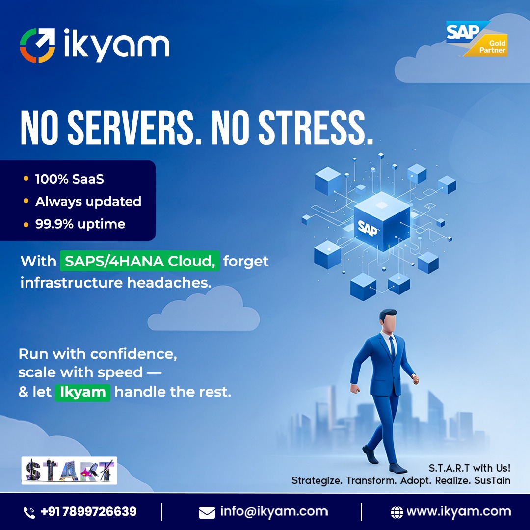 Ikyamsolutions's tweet image. Managing IT doesn’t have to be costly or stressful. 💻

With SAP S/4HANA Cloud + Ikyam, enjoy 100% SaaS, automatic updates, and 99.9% uptime. 🚀

📞 +91 7899726639 / +91 98444 29118
📩 info@ikyam.com
🌐 ikyam.com

#SAPS4HANACloud #CloudERP #DigitalTransformation