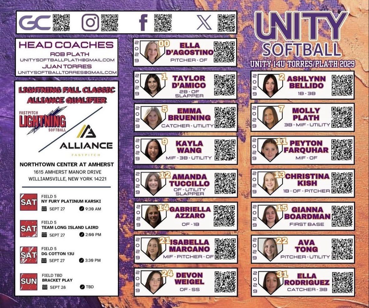 AvaTong2029's tweet image. Headed to Buffalo this weekend!! 🧡💜

@SBRRetweets @ImpactRetweets @D1Softball @SoftballDown
@CoastRecruits @TincherPitching @ExtraInningSB @LineDsoftball @Unity14uPlath