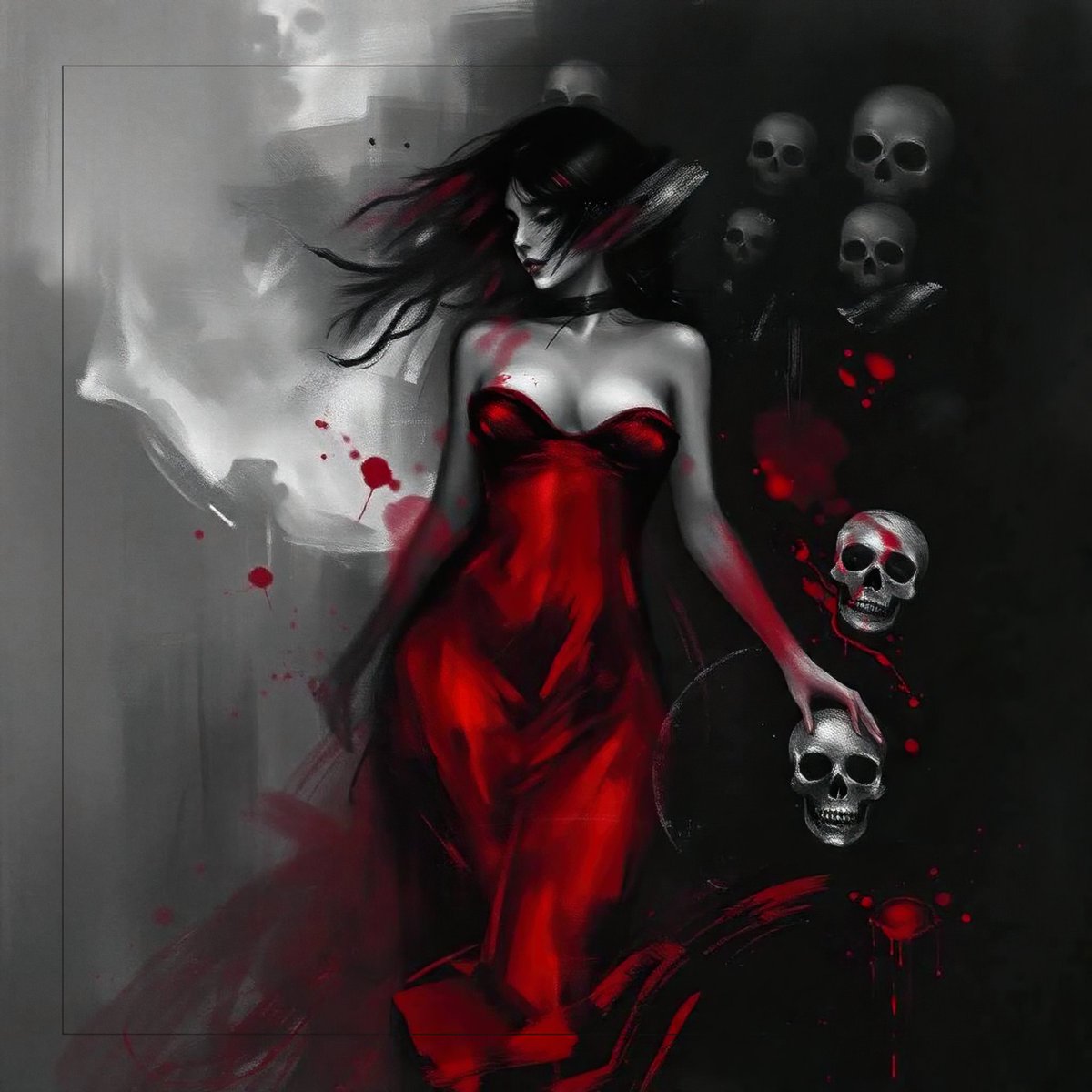 Hey fam 🫶

Dance with Death 🖤

Dropping my first 1/1 on <a href="/TransientLabs/">Transient Labs</a>!

Price: 0.066 $ETH

Who’s taking this masterpiece home?

Alt description + link 🔗🔻